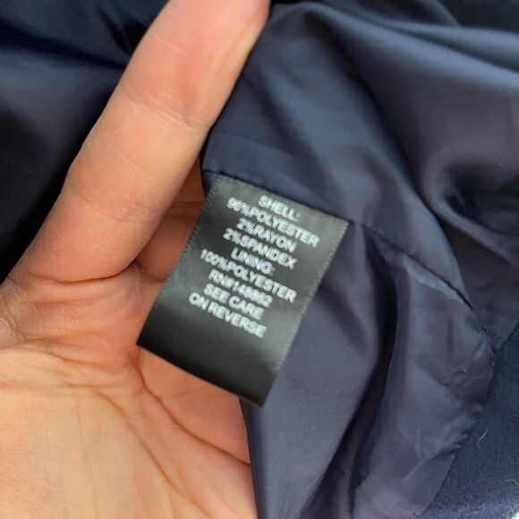 Torrid 4X Navy Blue Peacoat Double Breasted Funnel Neck Winter Jacket Plus Size - Picture 9 of 11